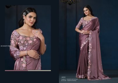 Dusty Pink Color With Floral Embroidery By Mahotsav