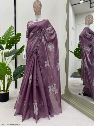 Dusty Purple Jimmy Choo Saree for Wedding