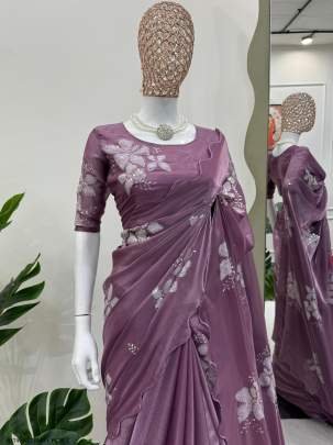 Dusty Purple Jimmy Choo Saree for Wedding