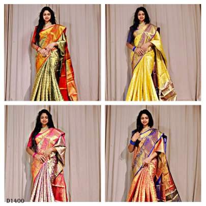 Elegant semi kanjivaram silk saree with weaving pallu