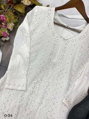 Embroidered with Daimond Work White Palazzo With Dupatta