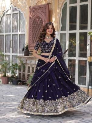 Engagement Wear Heavy Embroidery And Sequence Work Ranglori Silk Lehenga Choli