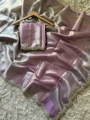 Exclusive Baby Pink Kanjivaram bridal Waskat Banarasi Silk Saree