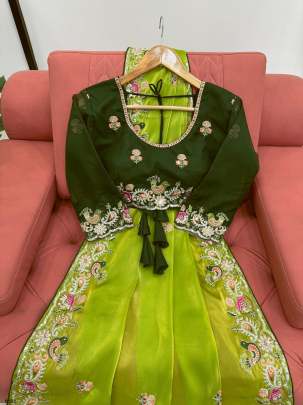 Exclusive Green Designer Jimmy Chu Saree