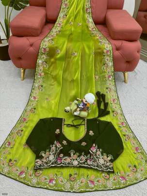 Exclusive Green Designer Jimmy Chu Saree