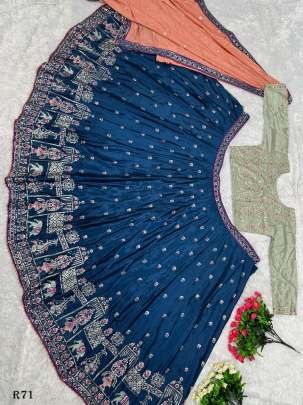 Exclusive Heavy Embroidery Work Bridal Lehenga Choli