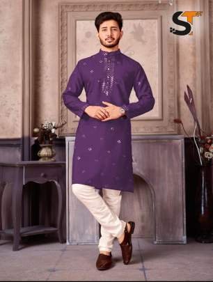 Exclusive Purple Kurta with Pyjama for Mens  