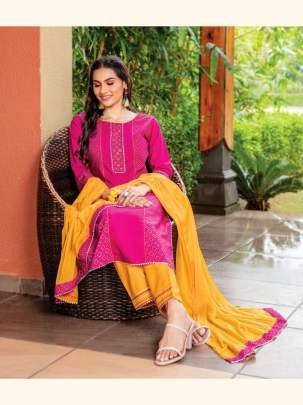 Exlusive Mahira Designer Rayon Kurtis Pant Dupatta Set By Mayree