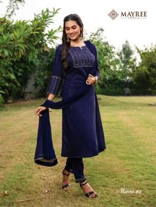 Exlusive Mahira Designer Rayon Kurtis Pant Dupatta Set By Mayree