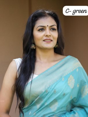 Explore Sea Green Silk Sarees Classic Designs