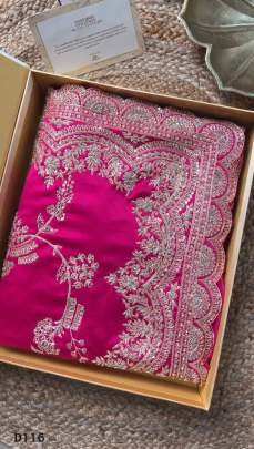 Exquisite Designer Tread And Sequin Embroidered Work Saree