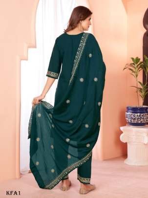 Exquisite fancy Kurti Set Complete With Dupatta and Pants