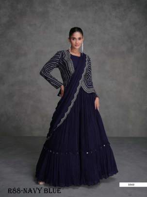 Extra Ordinary Navy Blue Branded Jugni Lehenga Choli By Sayuri Designer