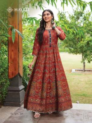 Fairy Vol 2 Beautiful Full Flair Anarkali Silk Kurtis By Mayree Brand