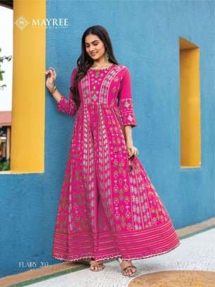 Fairy Vol 2 Beautiful Full Flair Anarkali Silk Kurtis By Mayree Brand