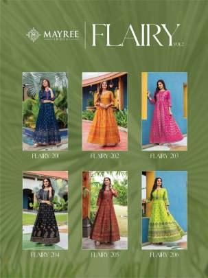 Fairy Vol 2 Beautiful Full Flair Anarkali Silk Kurtis By Mayree Brand