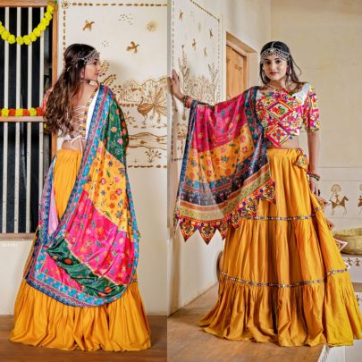 Family Combo Three Tal Traditional Lahenga Choli for Navratri