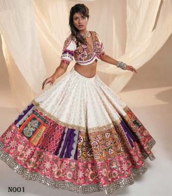 Fancy Digital Print With Real Mirror Work Navratri Lehenga Choli