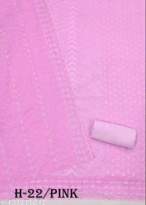 Latest Georgette Light Pink Unstitch Dress Material