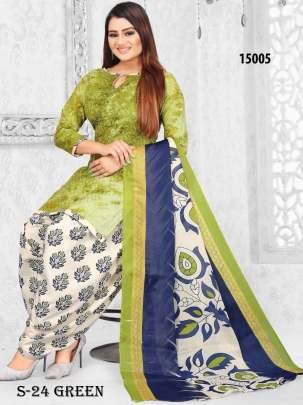 Fancy Green Schiffli Work Readymade Patiyala Suit