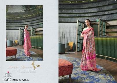 Fancy Handloom Weaving Kashmira Silk Saree From Girnar Fashion