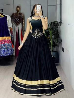 Fancy Navratri Lehenga Pure Rayon Cotton With Designer Top