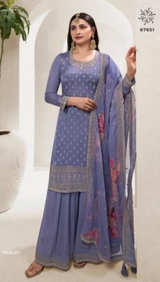 Fancy Shalini Embroidery Chinon Digital Printed Ready Made Suit