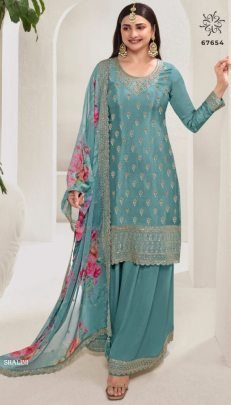 Fancy Shalini Embroidery Chinon Digital Printed Ready Made Suit