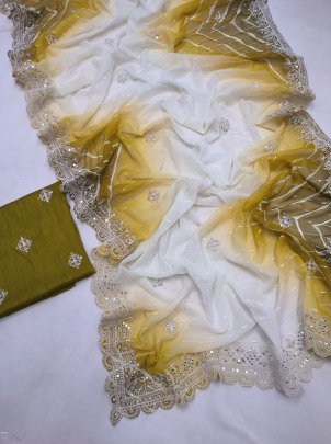 Fancy Soft Georgette With Digital Print Saree