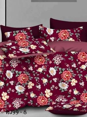 Flower Print Cotton Bed Sheet 