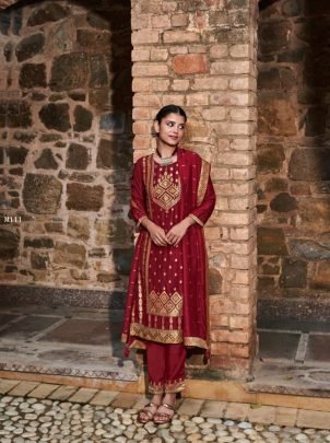 Four Buttons Naqashi Vol 2 Designer Kurtis With Bottom Dupatta