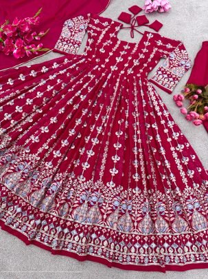 full heavy embroidery top bottom and dupatta set fully stitched by fab funda