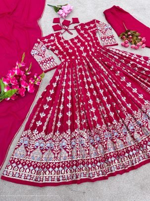 full heavy embroidery top bottom and dupatta set fully stitched by fab funda