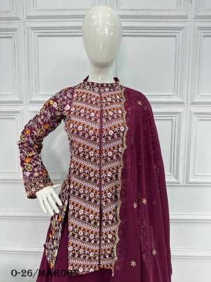 Georgeous New Maroon Lehenga Koti With Dupatta