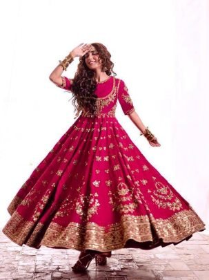 Georgette Anarkali Gown With Elegant Dupatta