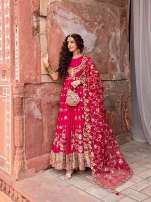 Georgette Anarkali Gown With Elegant Dupatta