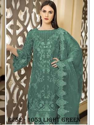 Georgette Reception wear Light Green Salwar Kameez