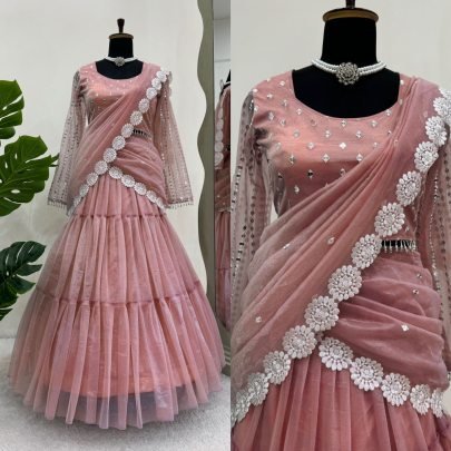 Graceful Ready to Wear Lehenga Saree with Embellished Detailing