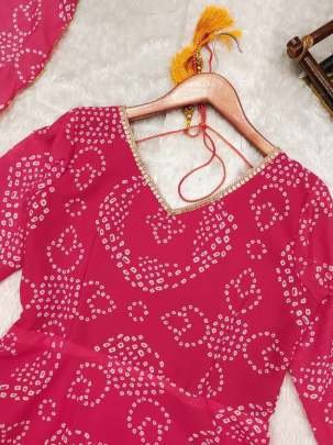 Pink Georgette Anarkali Suit