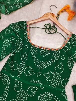 Anarkali Green Suit