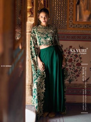 Green Indo-western 2pice Outfit -Exclusive Collection By Sayuri Designer