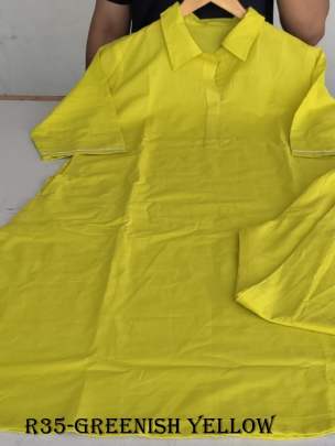 Greenish Yellow Stylish Mul Cotton Coord Set