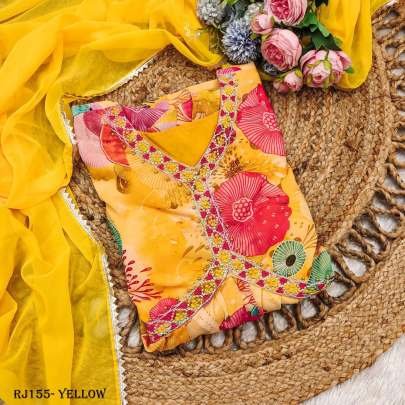 Haldi Wear Yellow  Alia Cut Gown With Dupatta