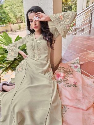 Halima Creation Hc 101 Pure Georgette Beautiful Kurti Pant Set
