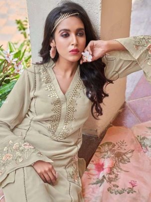 Halima Creation Hc 101 Pure Georgette Beautiful Kurti Pant Set