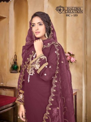 Halima Creation Hc 133 Amazing Fancy Stylish Kurti With Pant And Dupatta