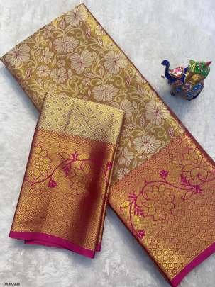 Handloom kanjivaram pattu silk saree with blouse