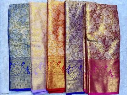 Handloom kanjivaram pattu silk saree with blouse