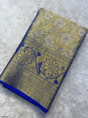 Handloom weaving nyloan zari kanjivaram silk saree