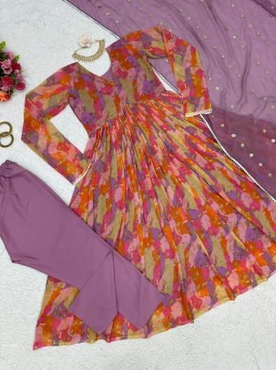 Havy Faux Georgette febric and Digital print  Designer Nayra Cut Suit